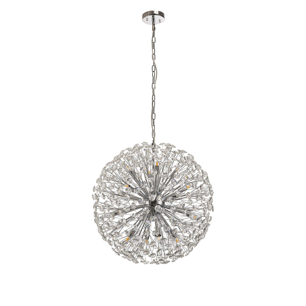 NL99759 Paris 16 Light Pendant Polished Chrome Crystal