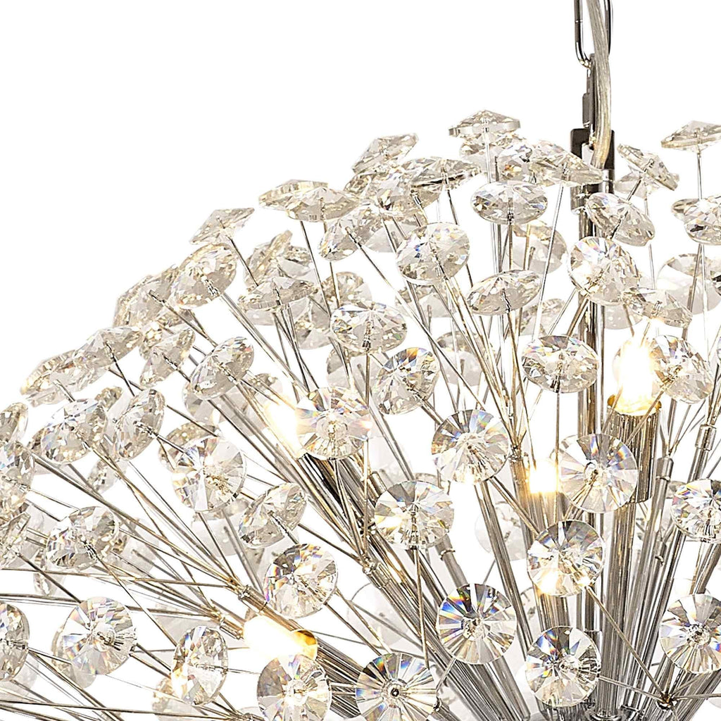 NL99759 Paris 16 Light Pendant Polished Chrome Crystal