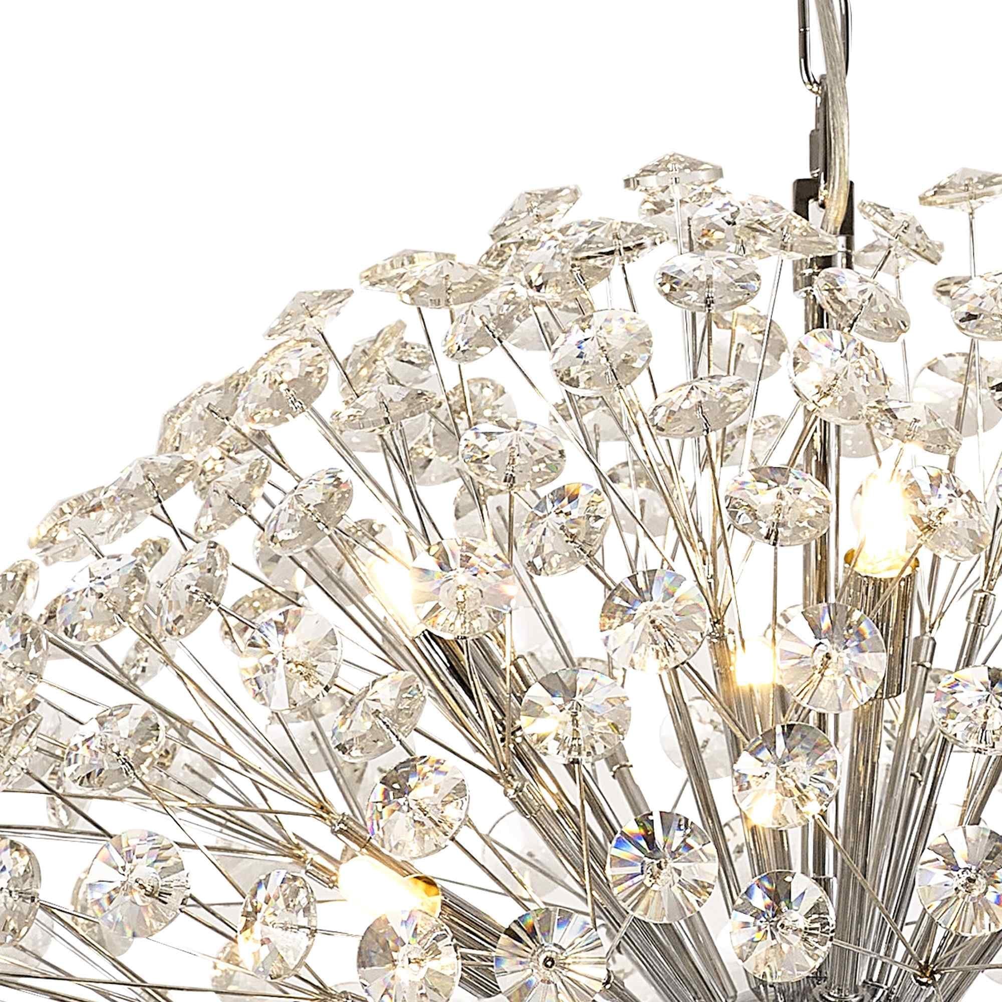 NL99759 Paris 16 Light Pendant Polished Chrome Crystal