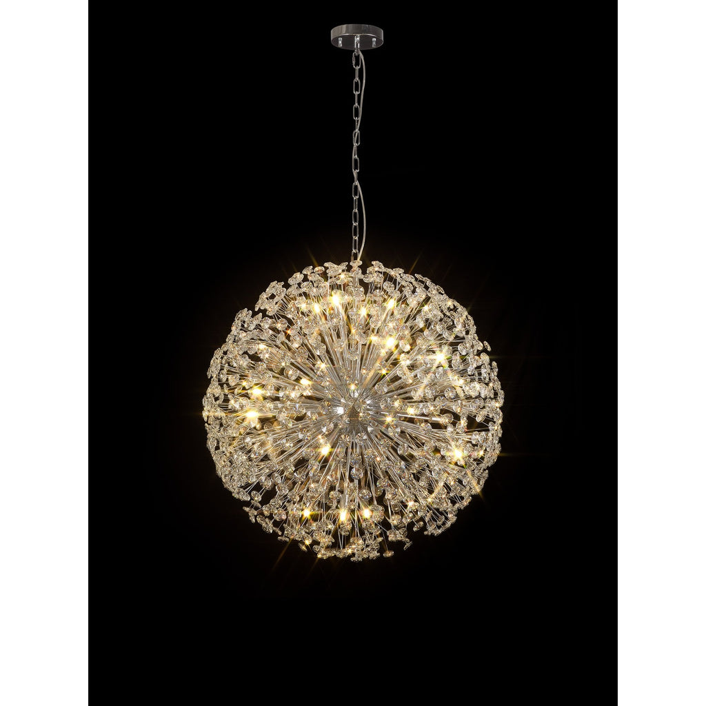 NL99769 Paris 24 Light Pendant Polished Chrome Crystal