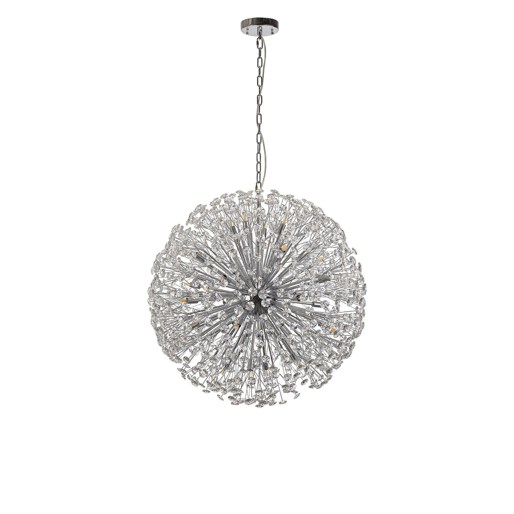NL99769 Paris 24 Light Pendant Polished Chrome Crystal