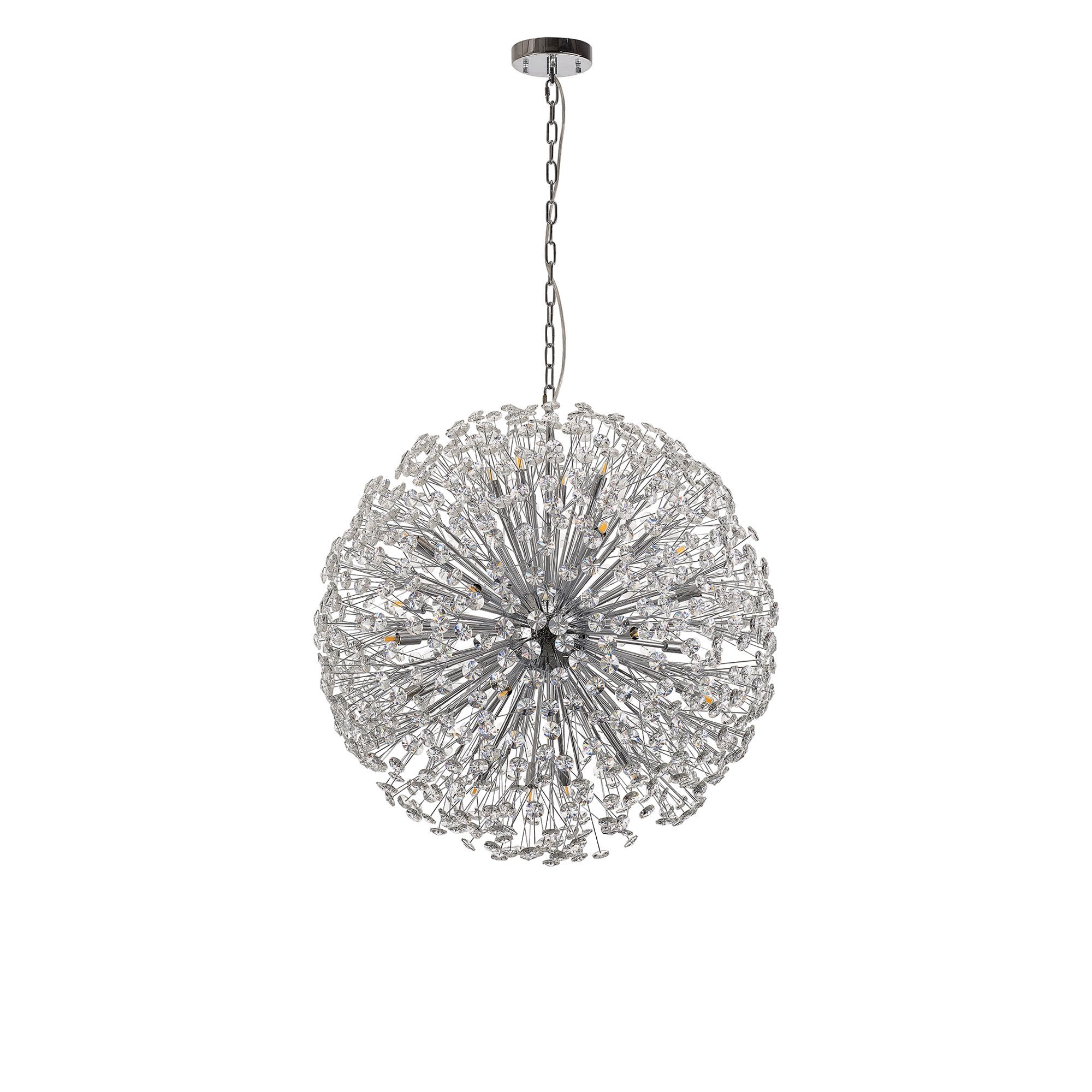 NL99769 Paris 24 Light Pendant Polished Chrome Crystal