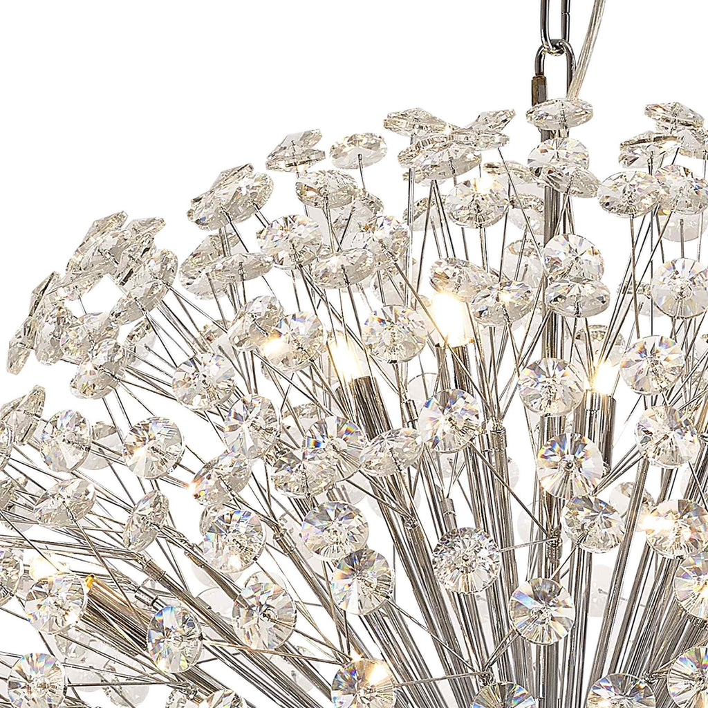 NL99769 Paris 24 Light Pendant Polished Chrome Crystal