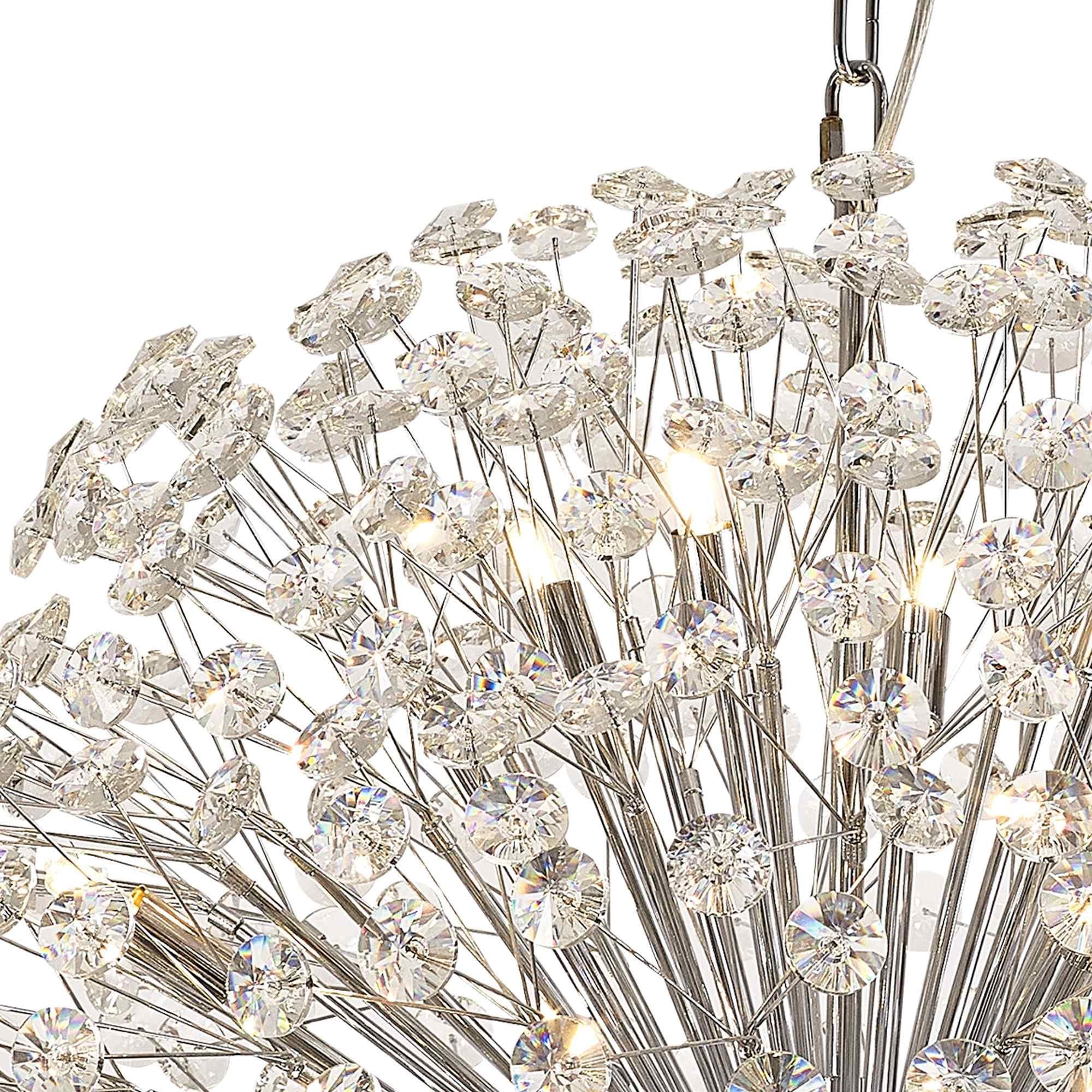 NL99769 Paris 24 Light Pendant Polished Chrome Crystal