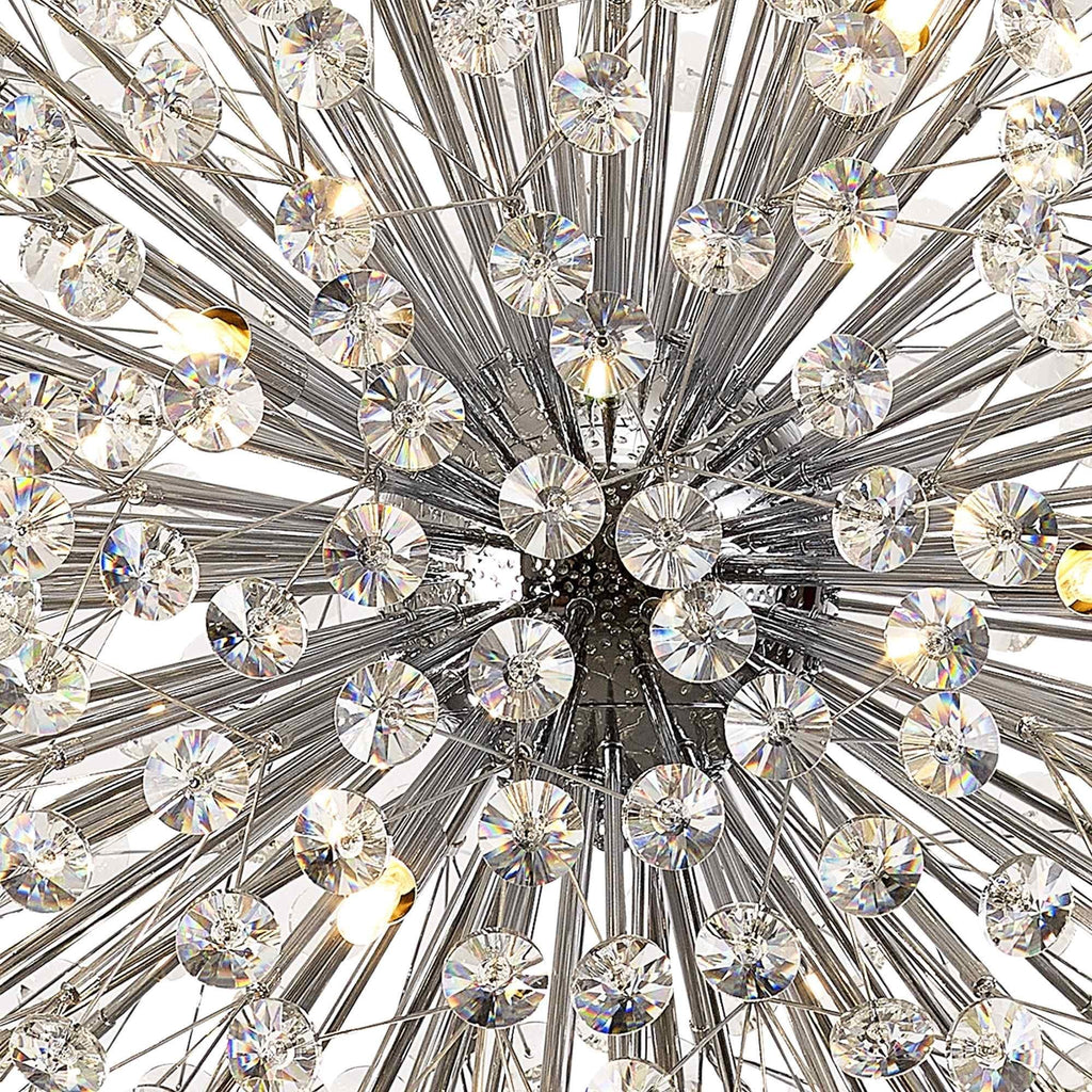 NL99769 Paris 24 Light Pendant Polished Chrome Crystal