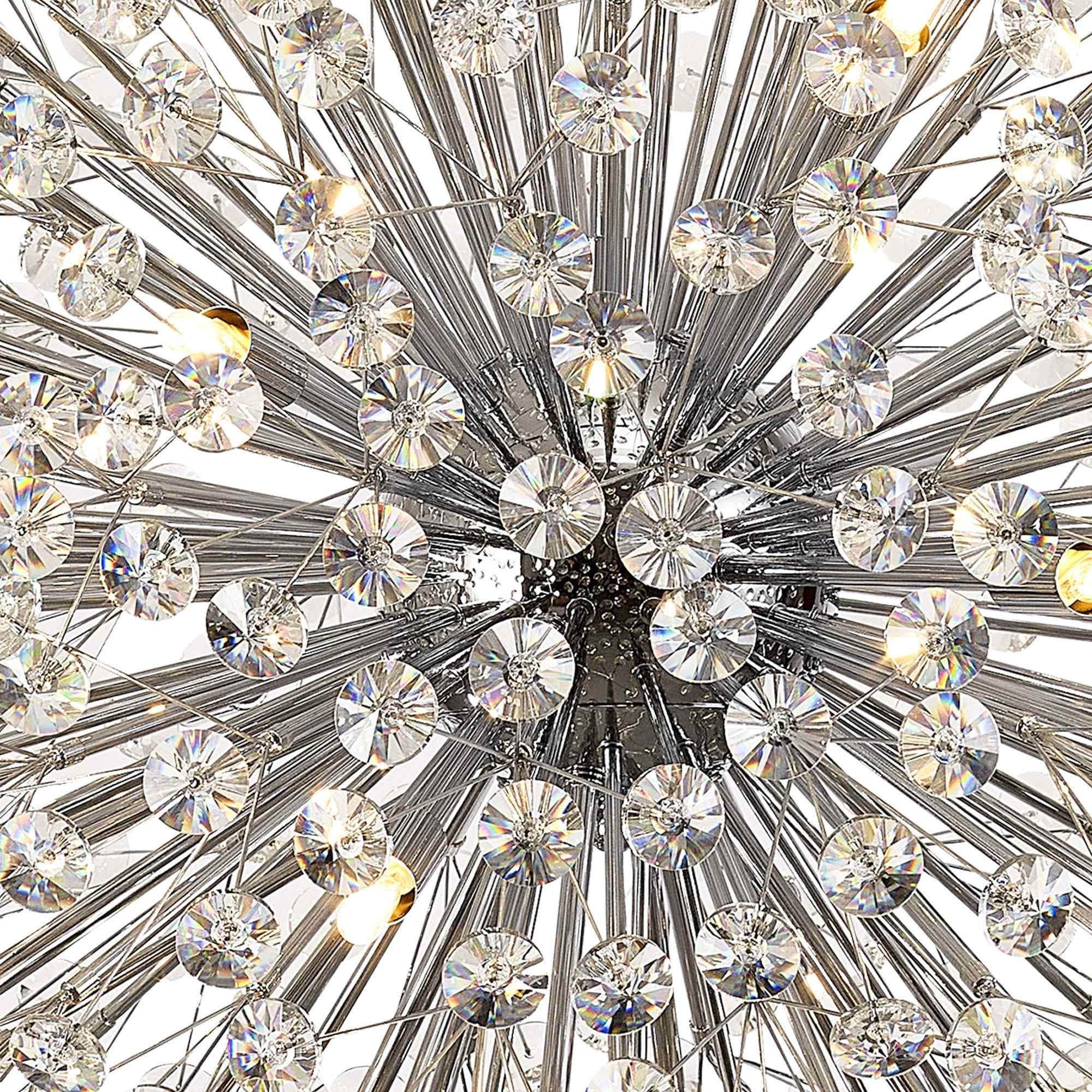 NL99769 Paris 24 Light Pendant Polished Chrome Crystal