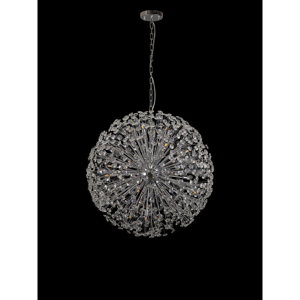 NL99769 Paris 24 Light Pendant Polished Chrome Crystal