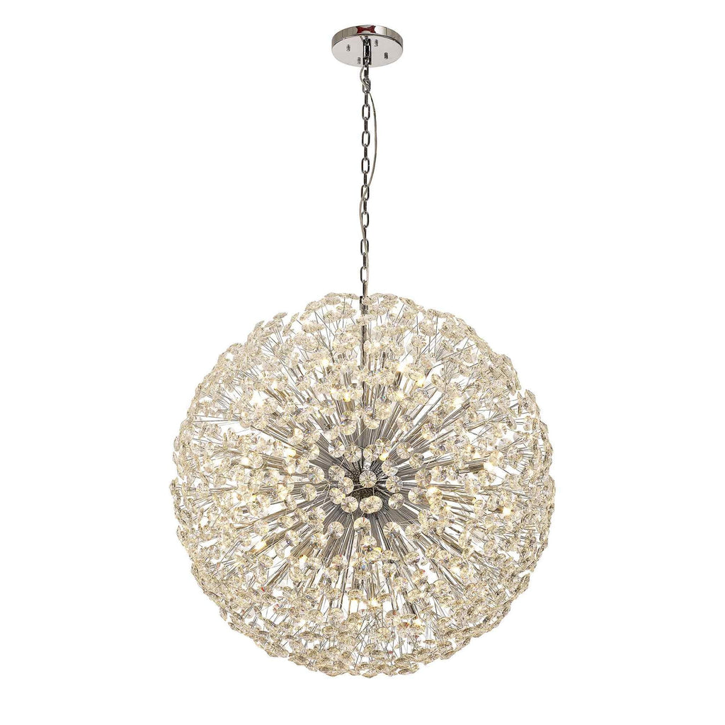 NL99779 Paris 48 Light Pendant Polished Chrome Crystal