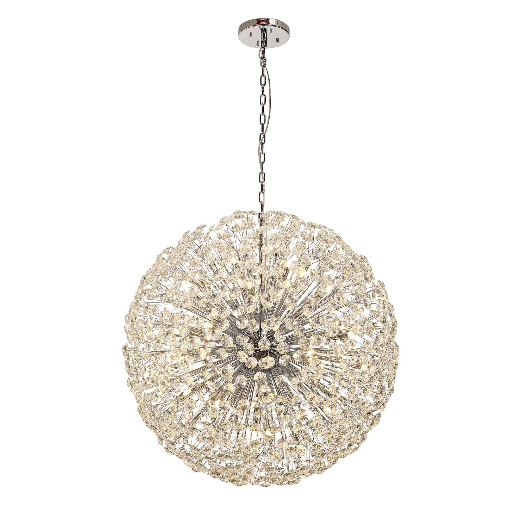 NL99779 Paris 48 Light Pendant Polished Chrome Crystal