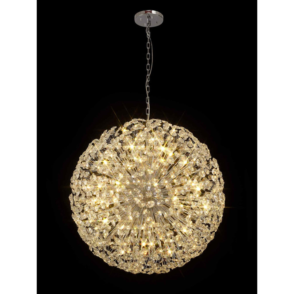 NL99779 Paris 48 Light Pendant Polished Chrome Crystal