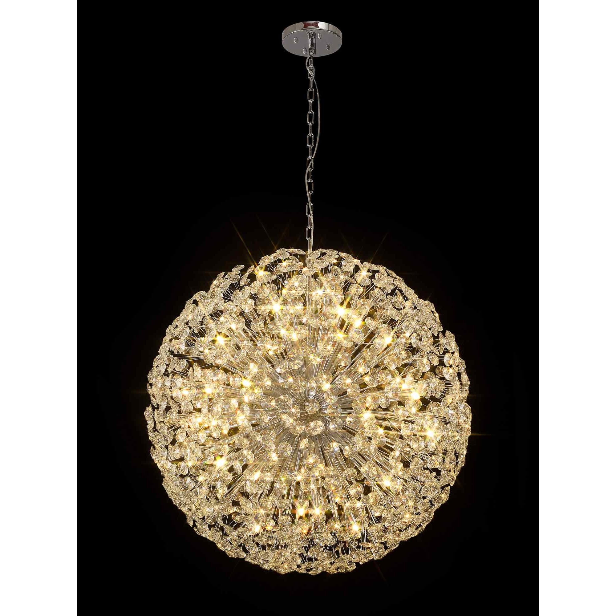 NL99779 Paris 48 Light Pendant Polished Chrome Crystal