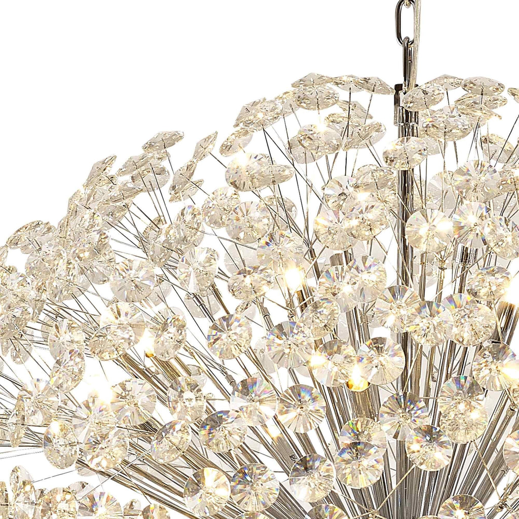 NL99779 Paris 48 Light Pendant Polished Chrome Crystal