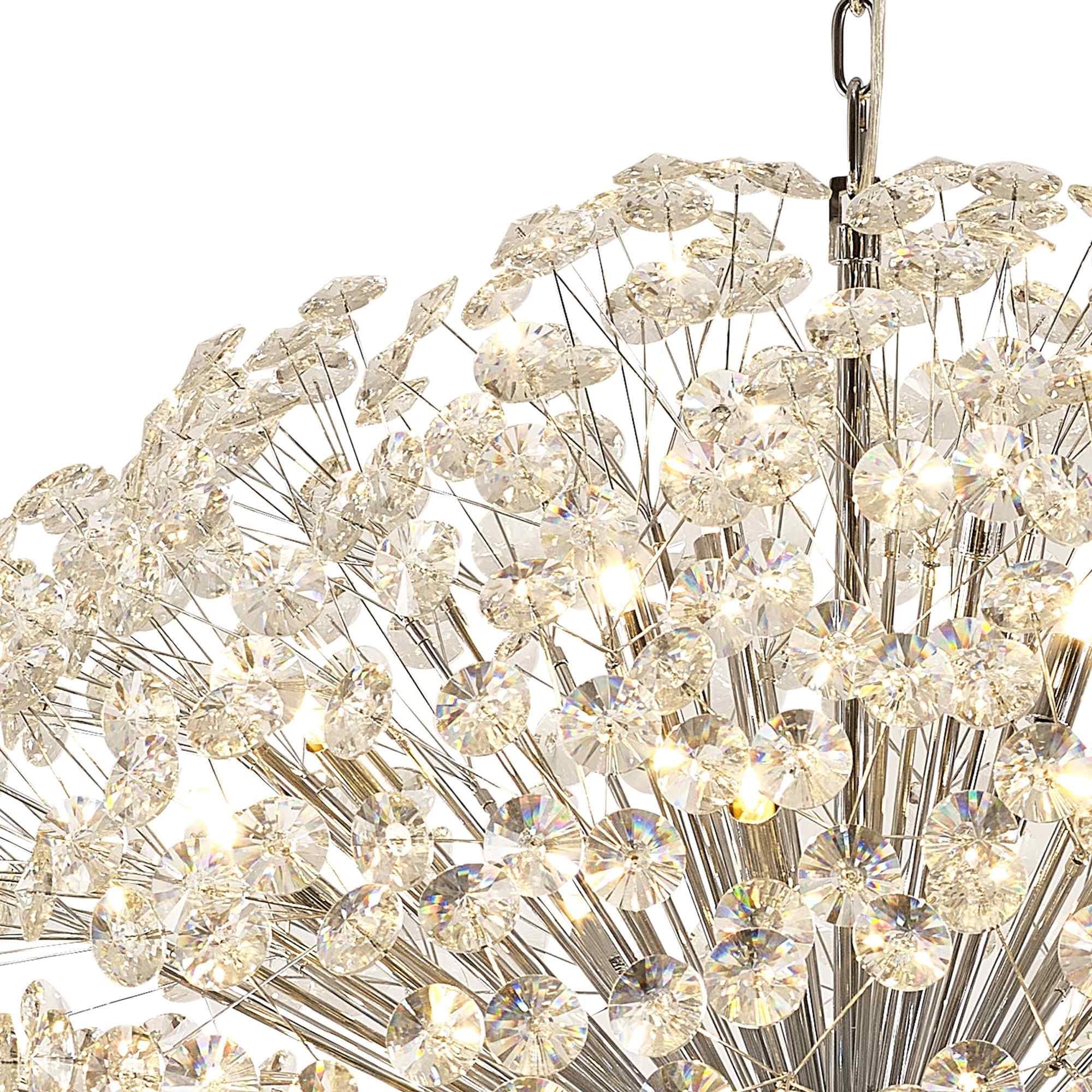 NL99779 Paris 48 Light Pendant Polished Chrome Crystal