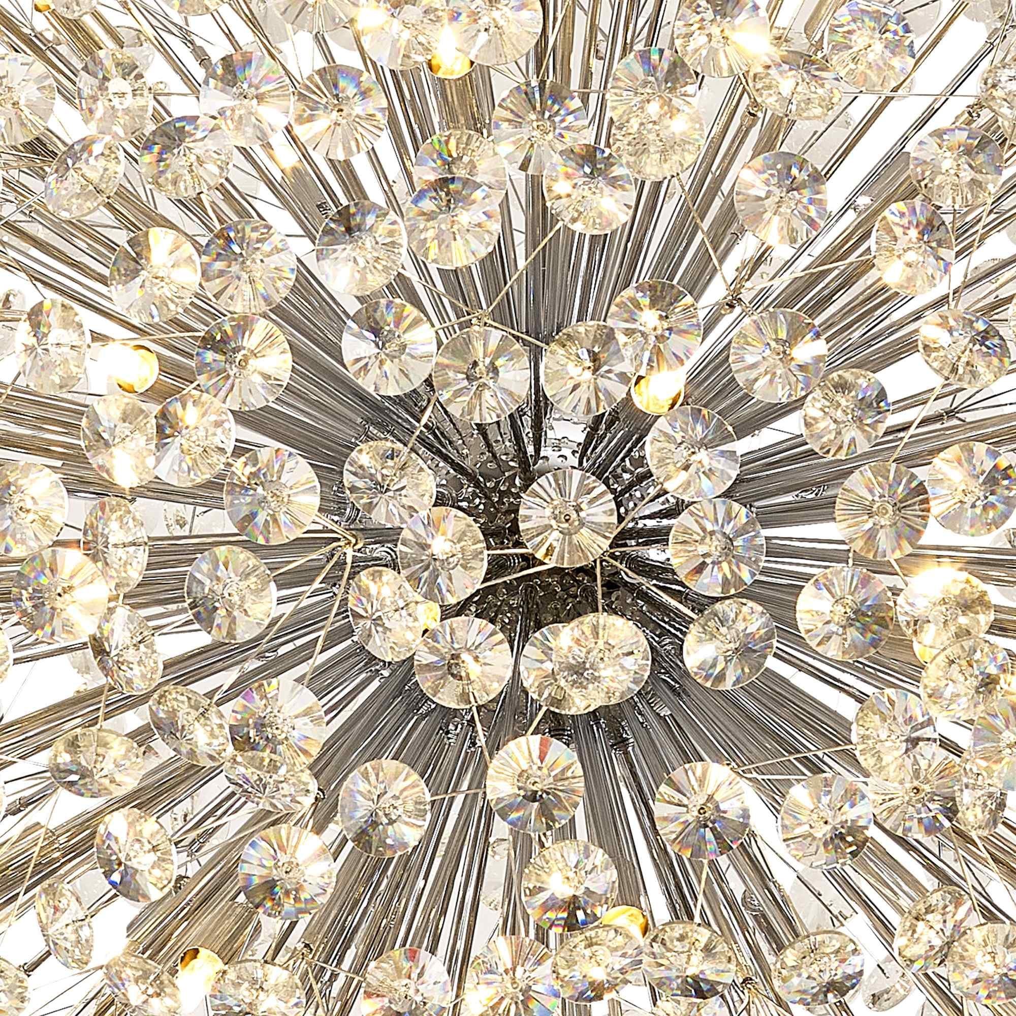 NL99779 Paris 48 Light Pendant Polished Chrome Crystal