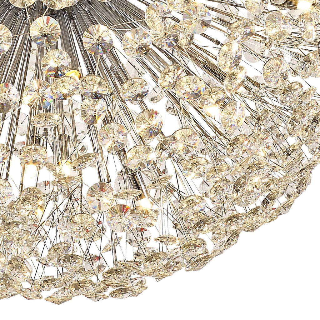 NL99779 Paris 48 Light Pendant Polished Chrome Crystal