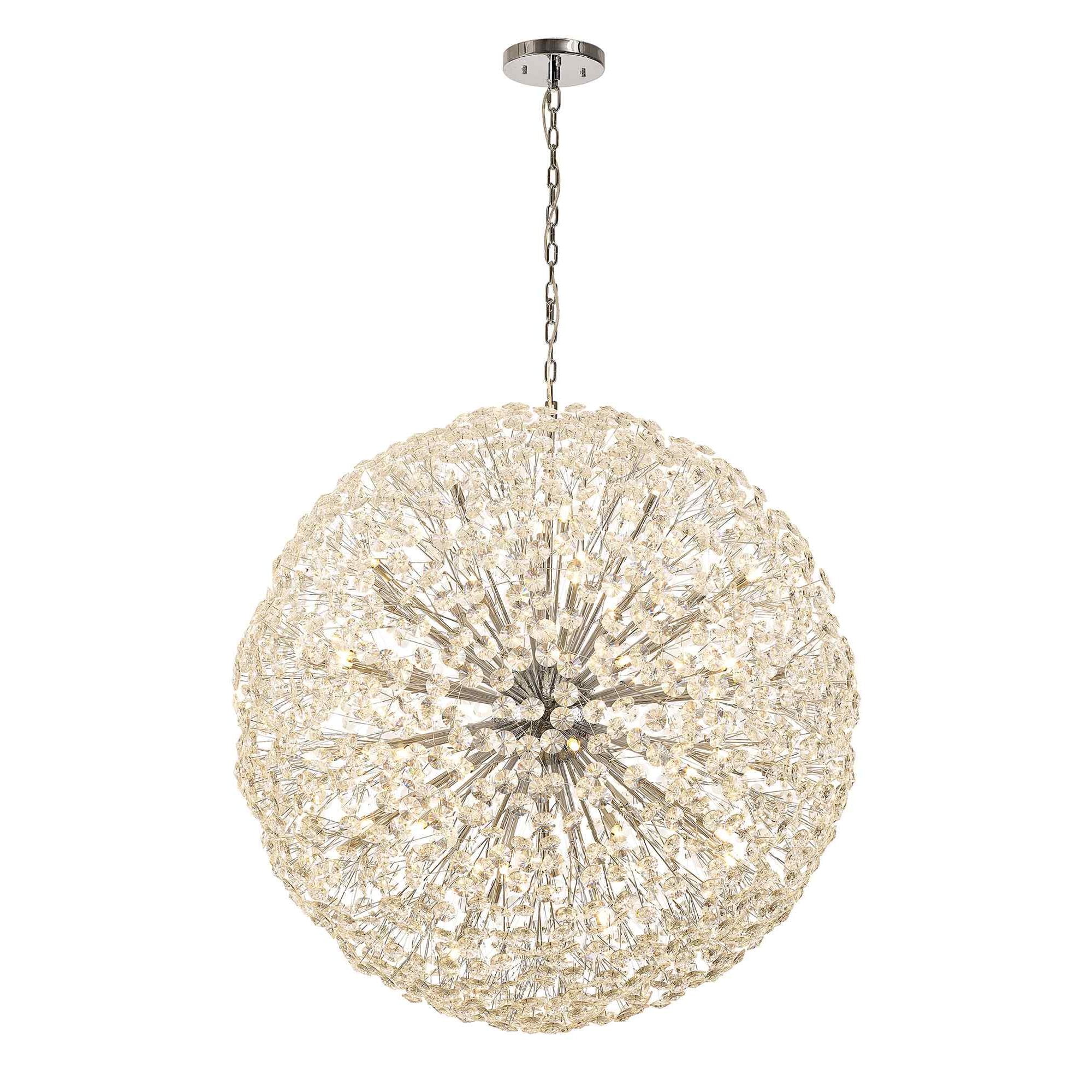 NL99789 Paris 64 Light Pendant Polished Chrome Crystal