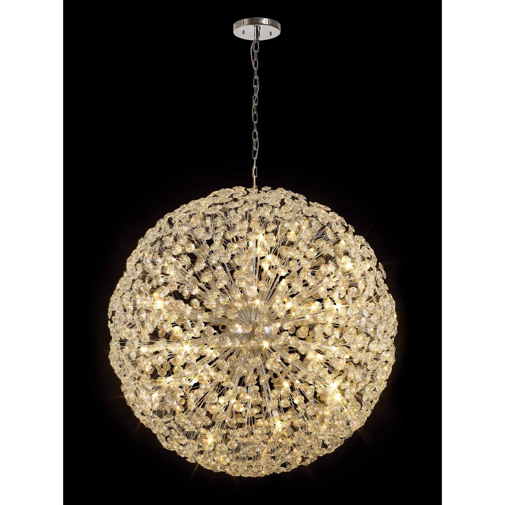NL99789 Paris 64 Light Pendant Polished Chrome Crystal
