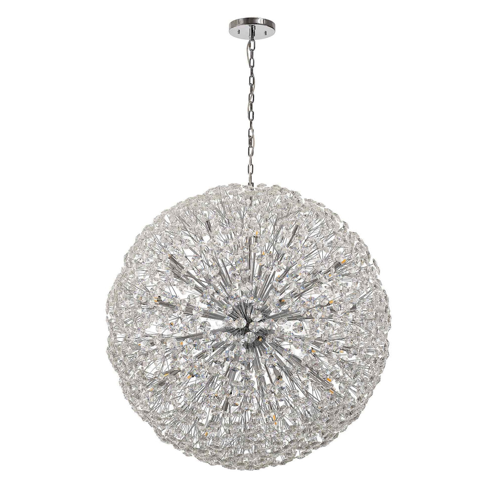 NL99789 Paris 64 Light Pendant Polished Chrome Crystal