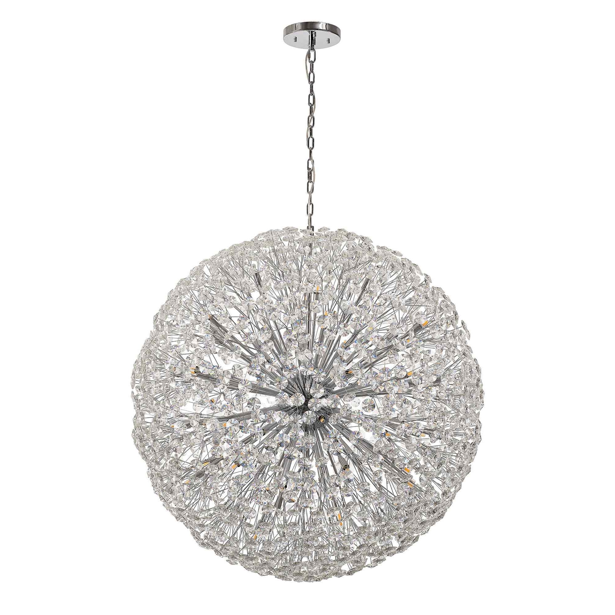 NL99789 Paris 64 Light Pendant Polished Chrome Crystal