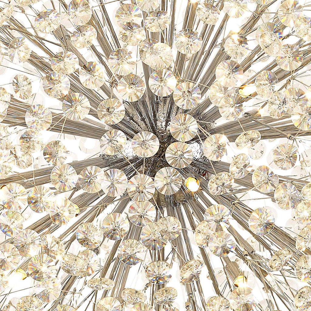NL99789 Paris 64 Light Pendant Polished Chrome Crystal