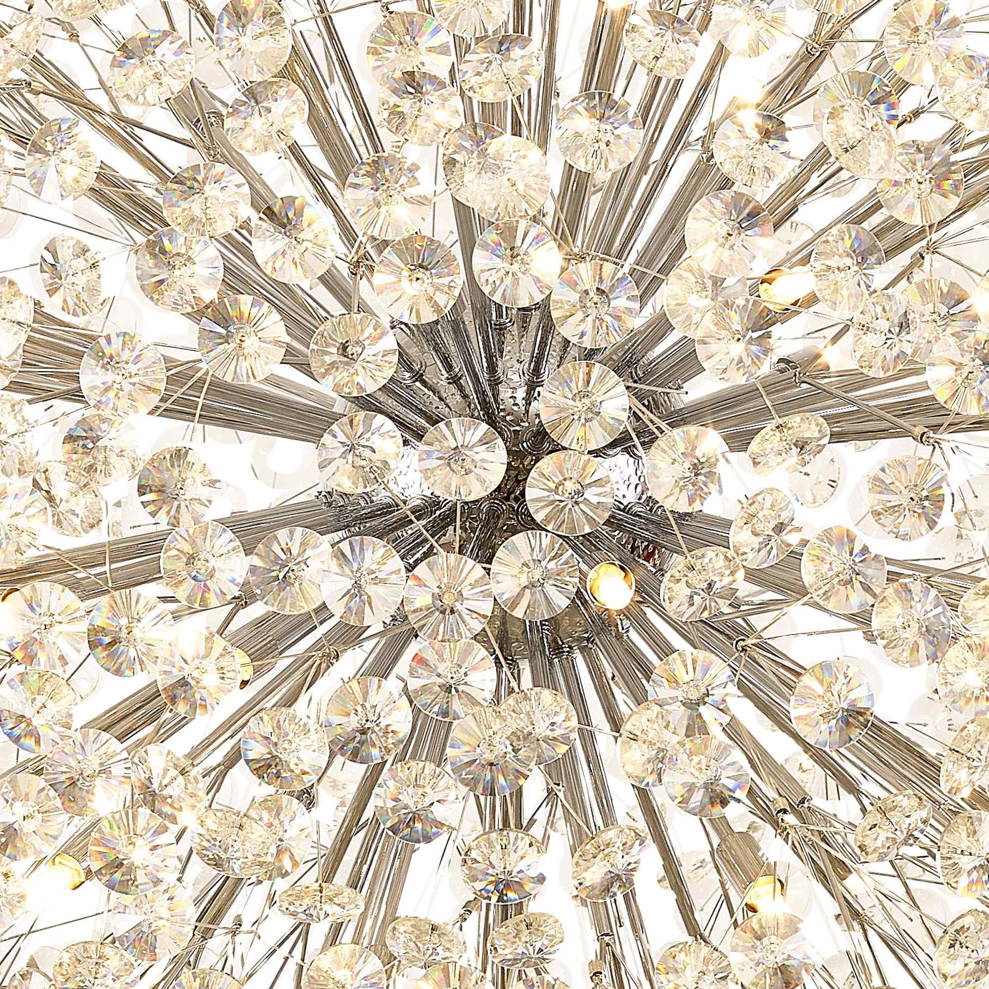 NL99789 Paris 64 Light Pendant Polished Chrome Crystal