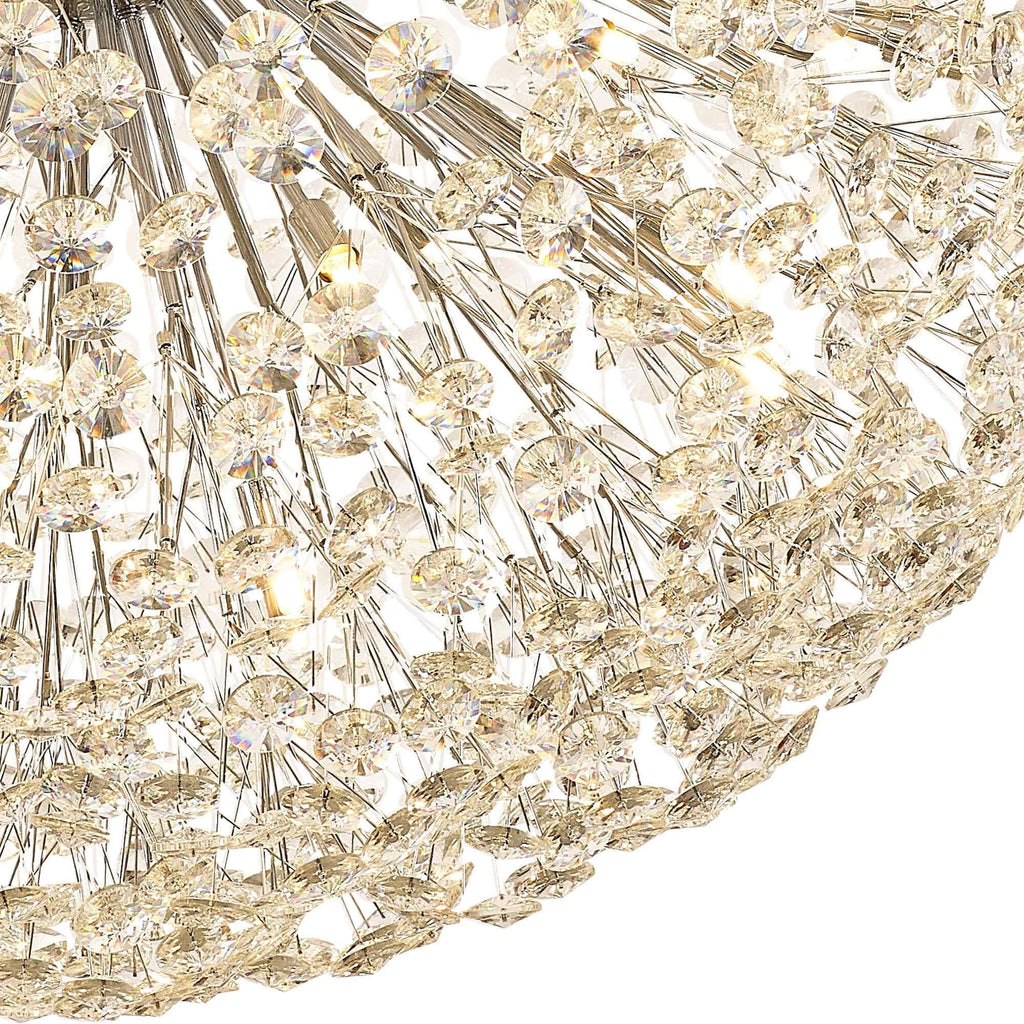 NL99789 Paris 64 Light Pendant Polished Chrome Crystal