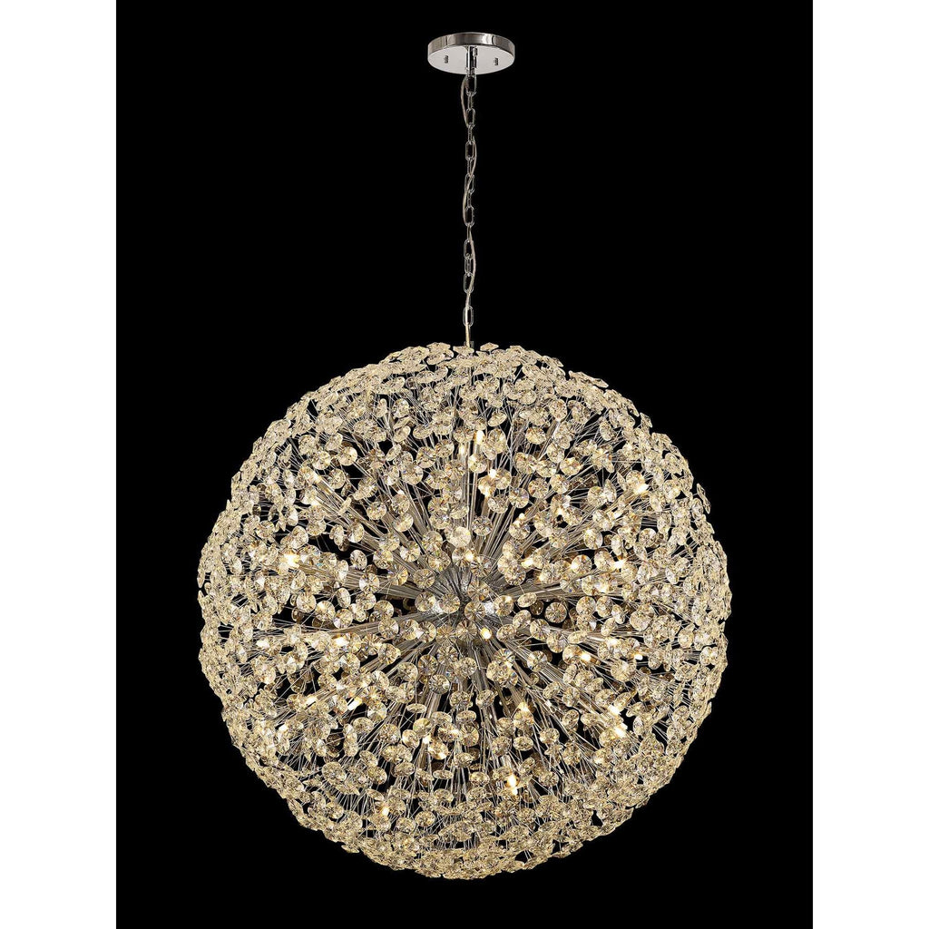 NL99789 Paris 64 Light Pendant Polished Chrome Crystal