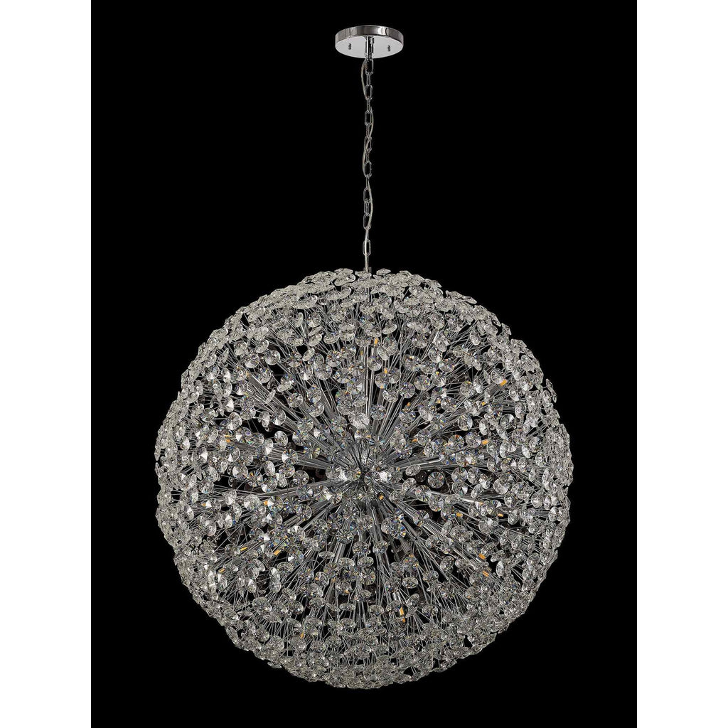 NL99789 Paris 64 Light Pendant Polished Chrome Crystal