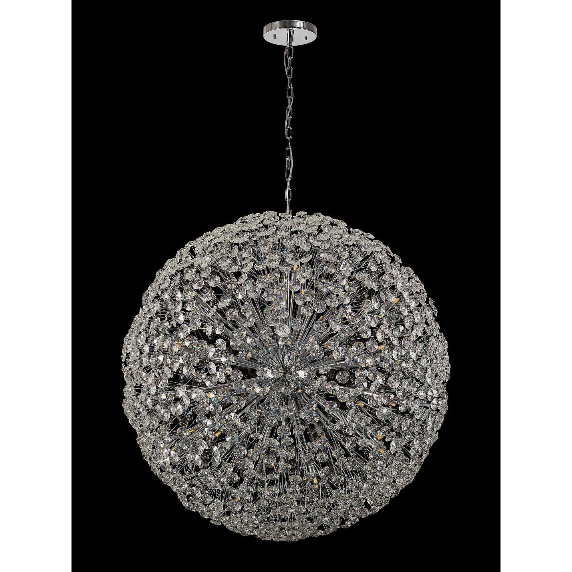 NL99789 Paris 64 Light Pendant Polished Chrome Crystal