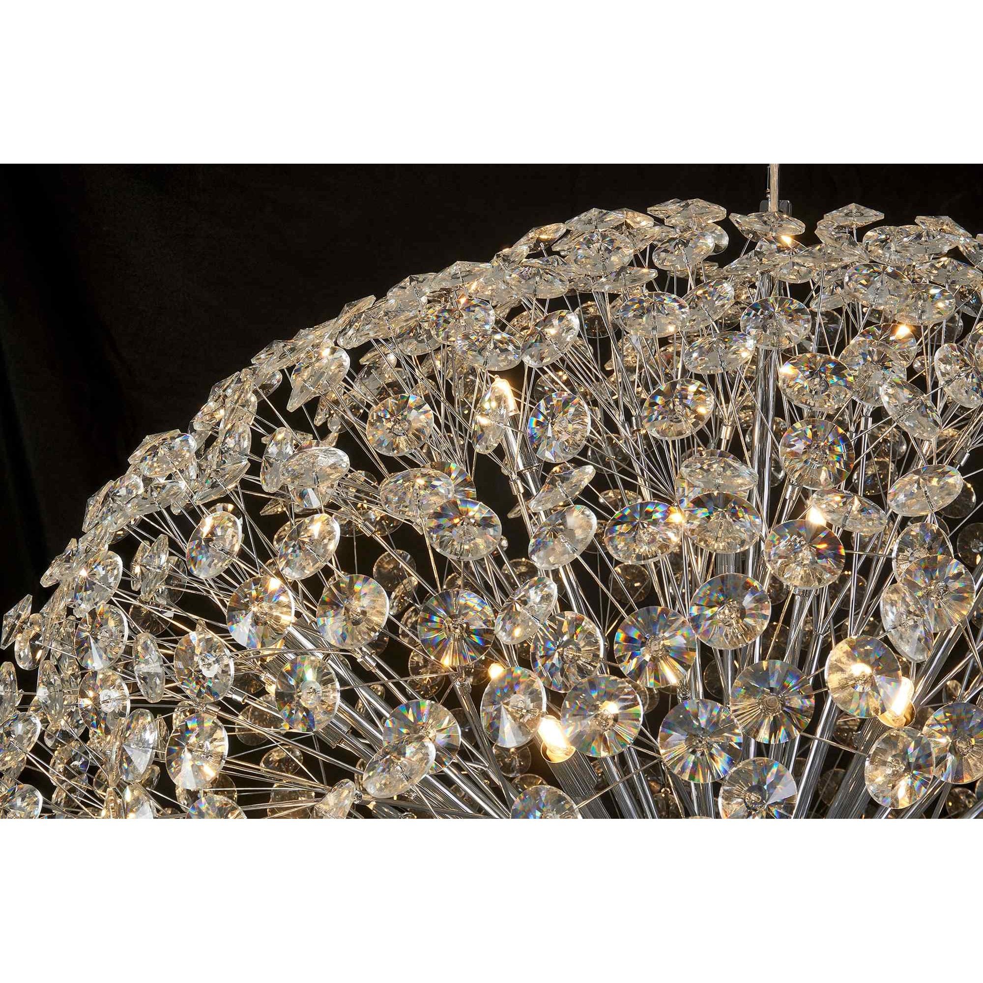 NL99789 Paris 64 Light Pendant Polished Chrome Crystal