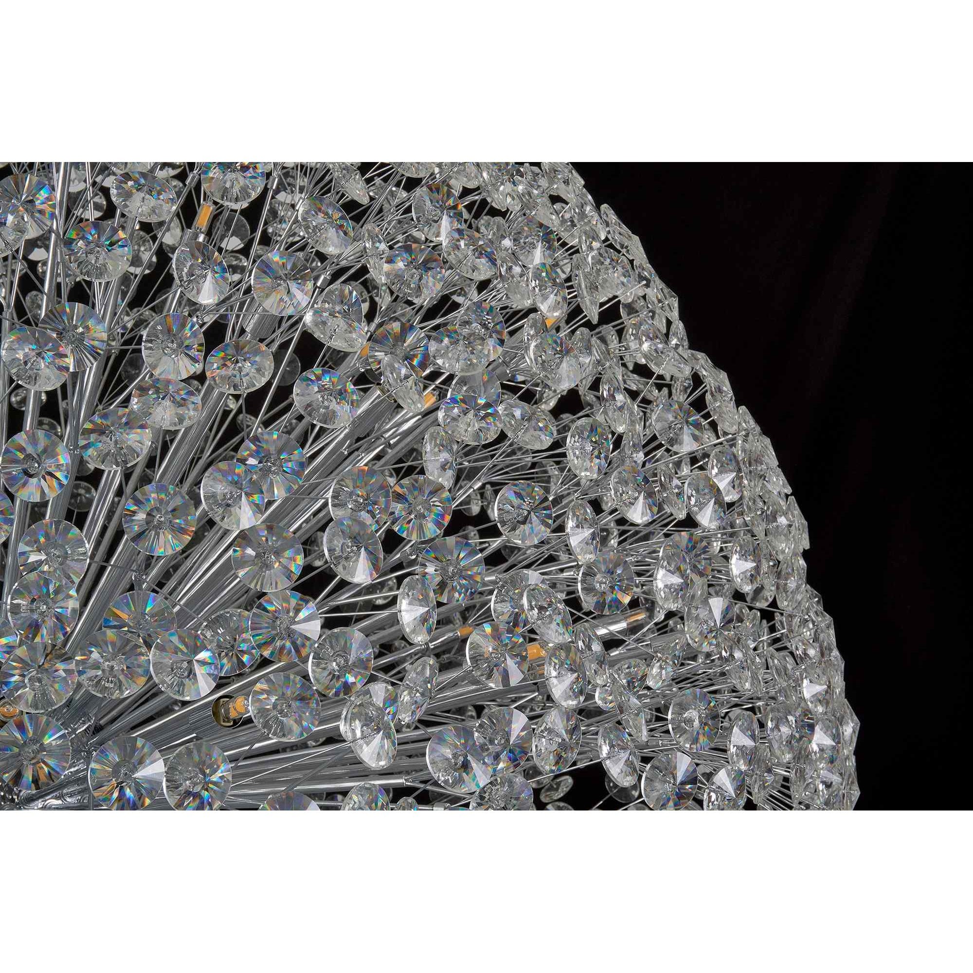 NL99789 Paris 64 Light Pendant Polished Chrome Crystal