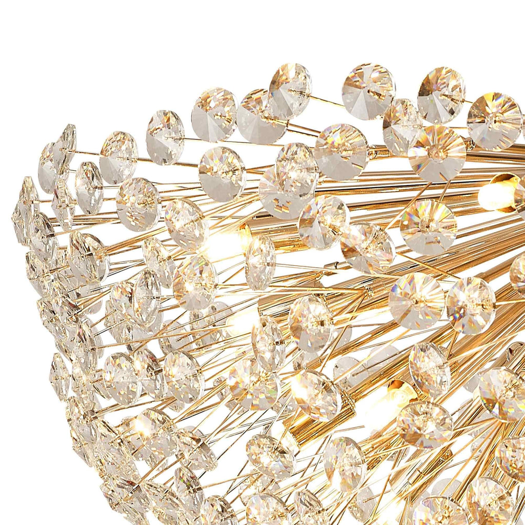 NL99819 Paris 21 Light Ceiling Light French Gold Crystal