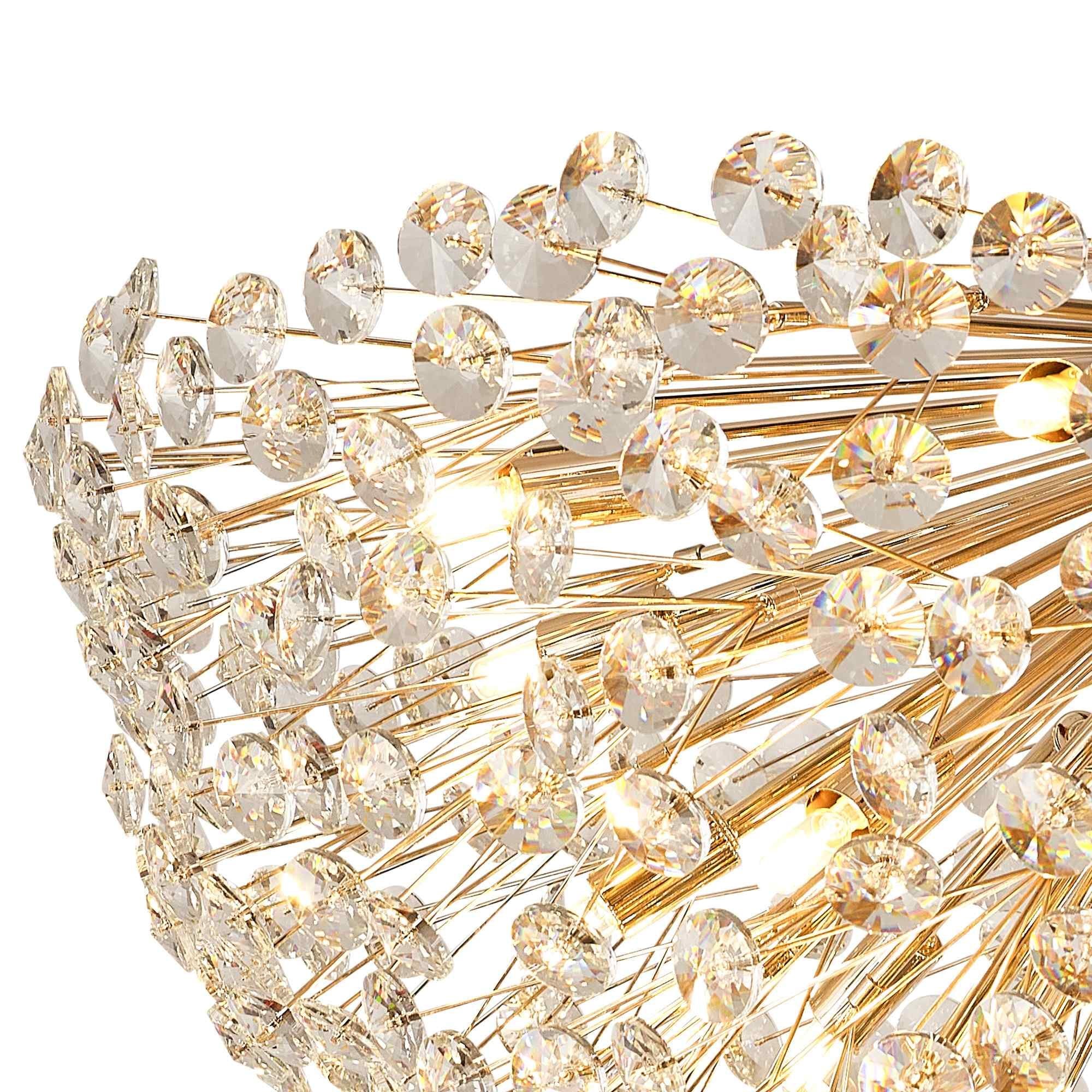 NL99819 Paris 21 Light Ceiling Light French Gold Crystal