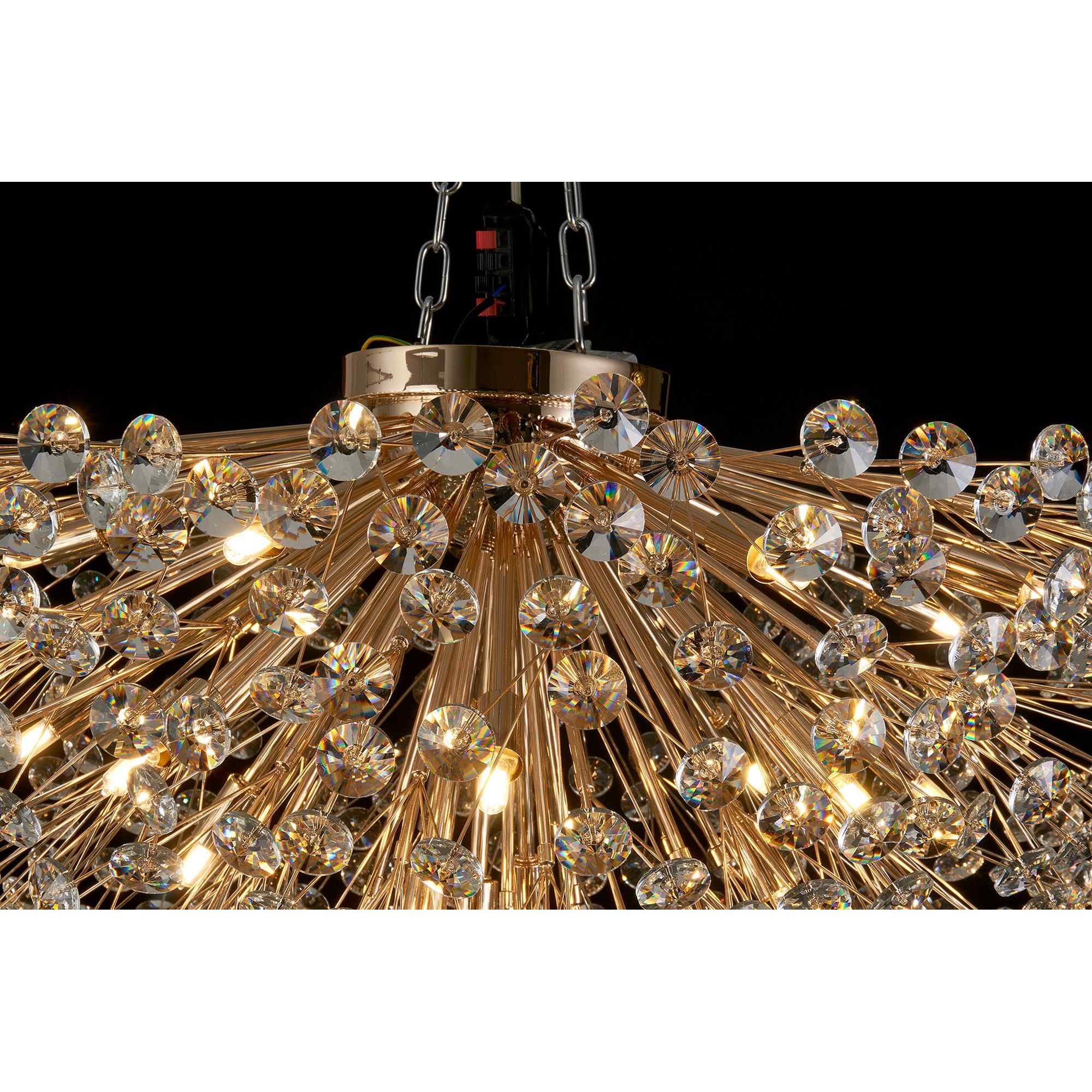 NL99819 Paris 21 Light Ceiling Light French Gold Crystal