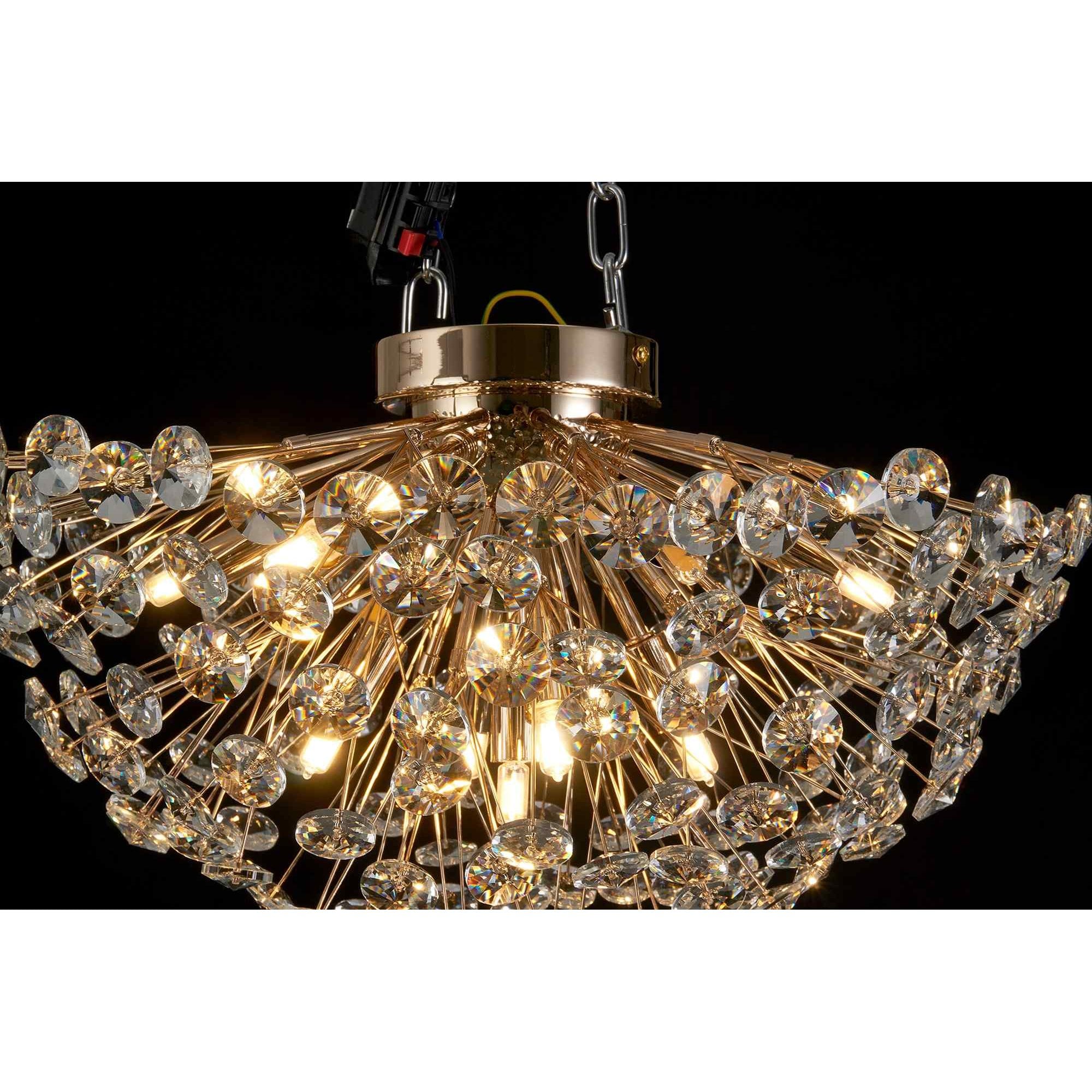 NL99819 Paris 21 Light Ceiling Light French Gold Crystal