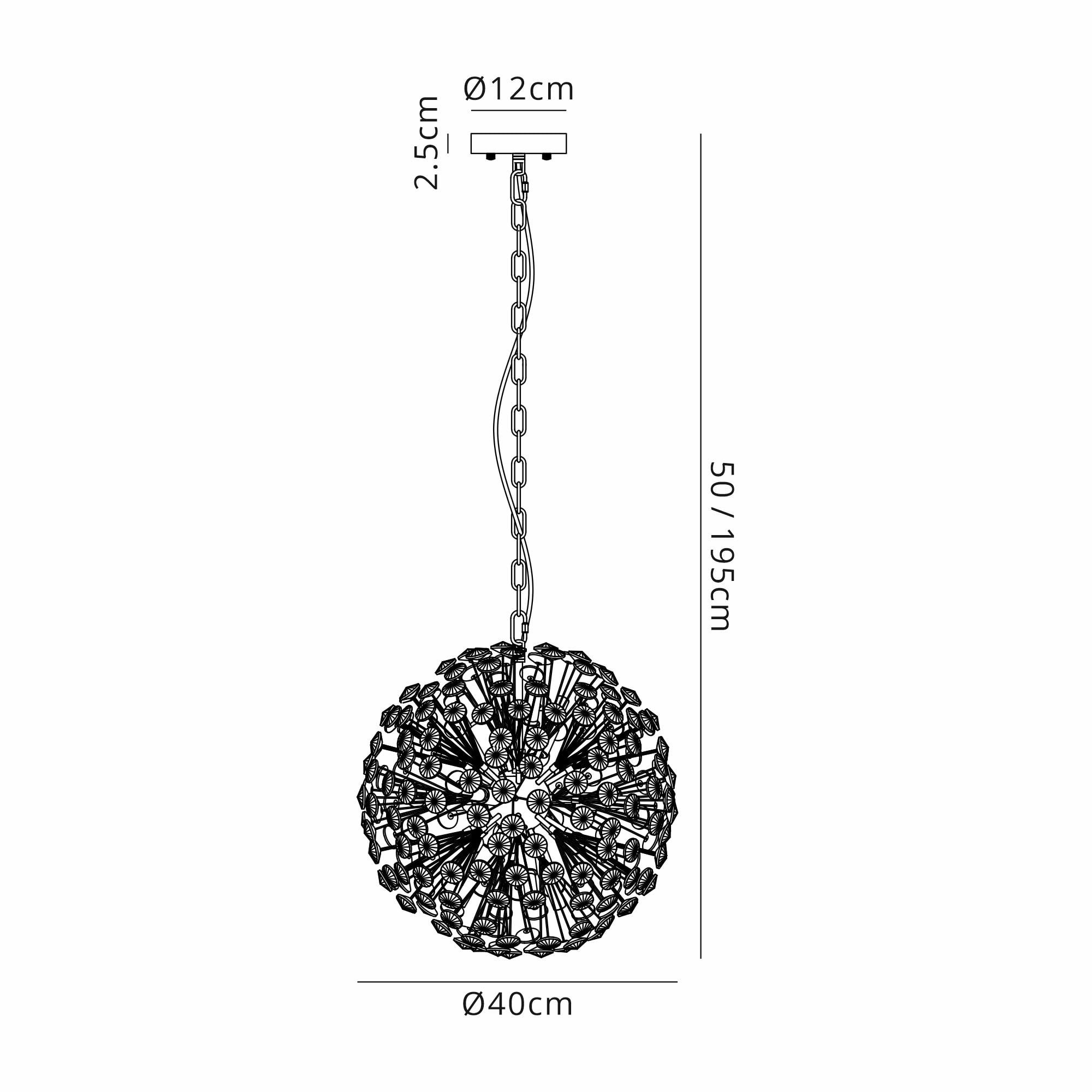 NL99829 Paris 9 Light Pendant French Gold Crystal