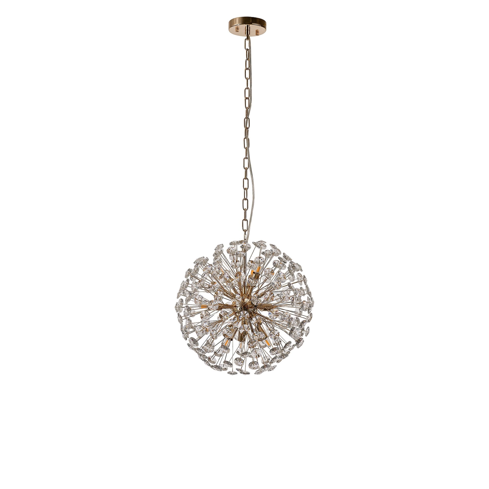 NL99829 Paris 9 Light Pendant French Gold Crystal
