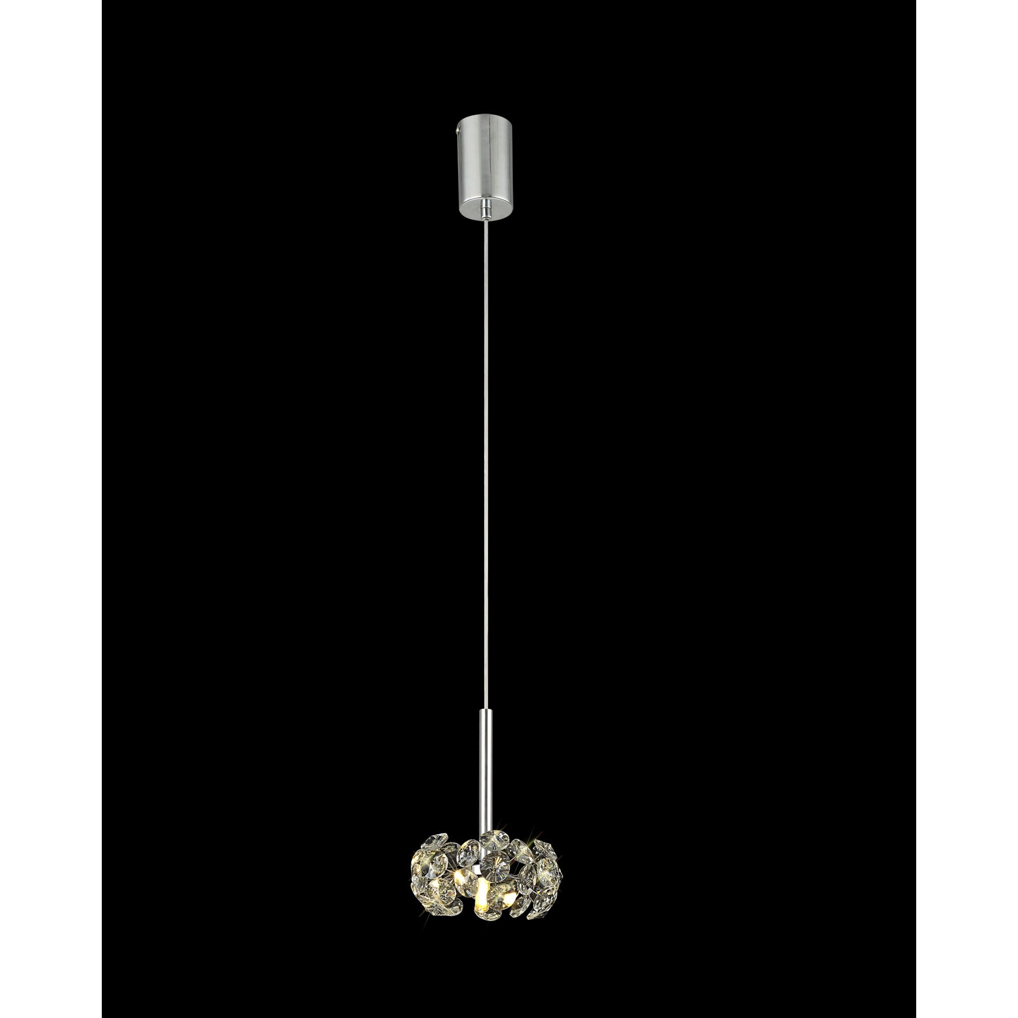 NLK04909 Paris 1 Light Pendant Polished Chrome Crystal