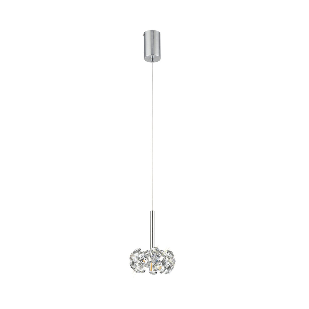 NLK04909 Paris 1 Light Pendant Polished Chrome Crystal