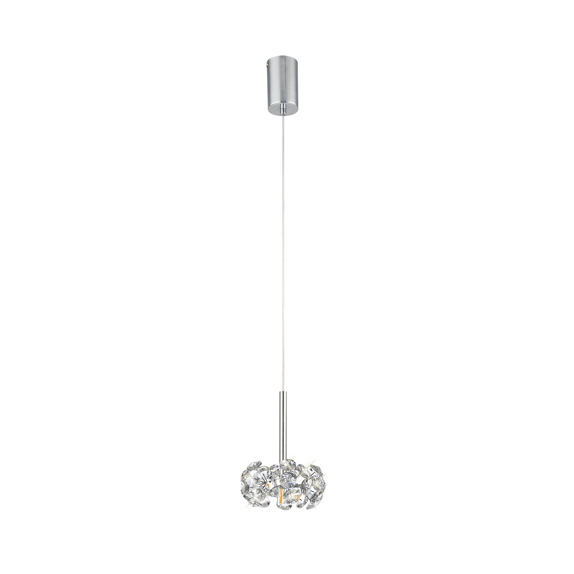 NLK04909 Paris 1 Light Pendant Polished Chrome Crystal