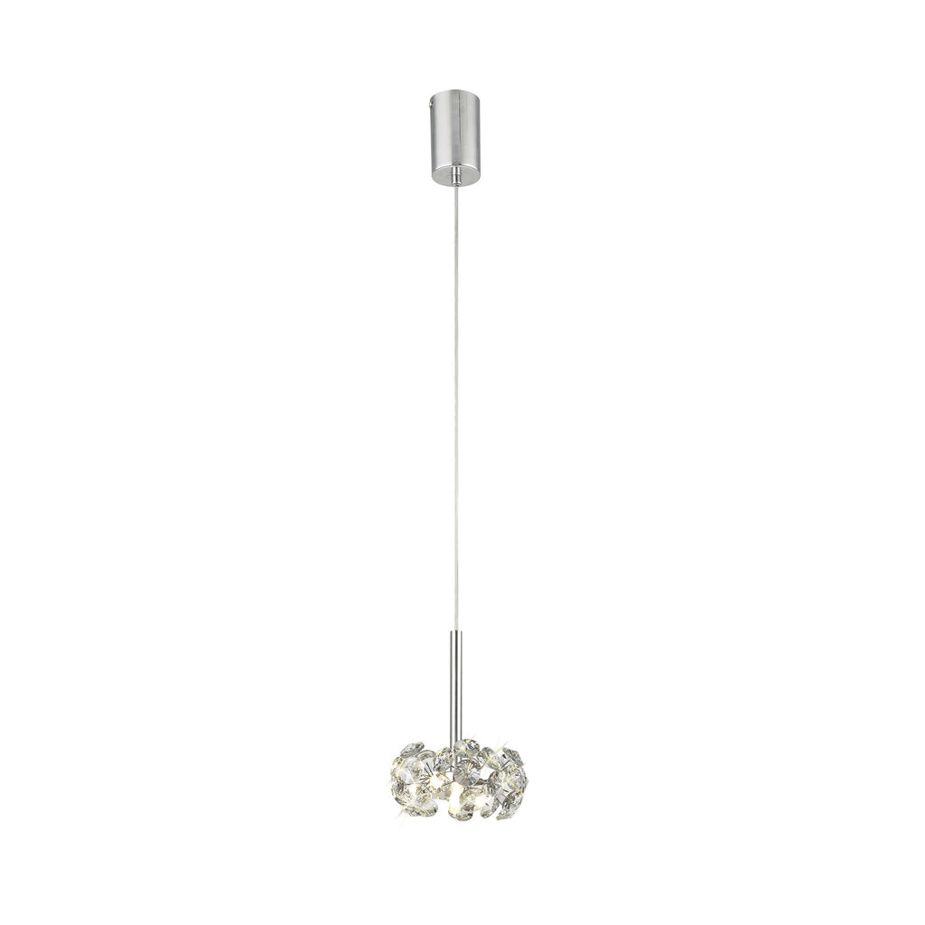 NLK04909 Paris 1 Light Pendant Polished Chrome Crystal