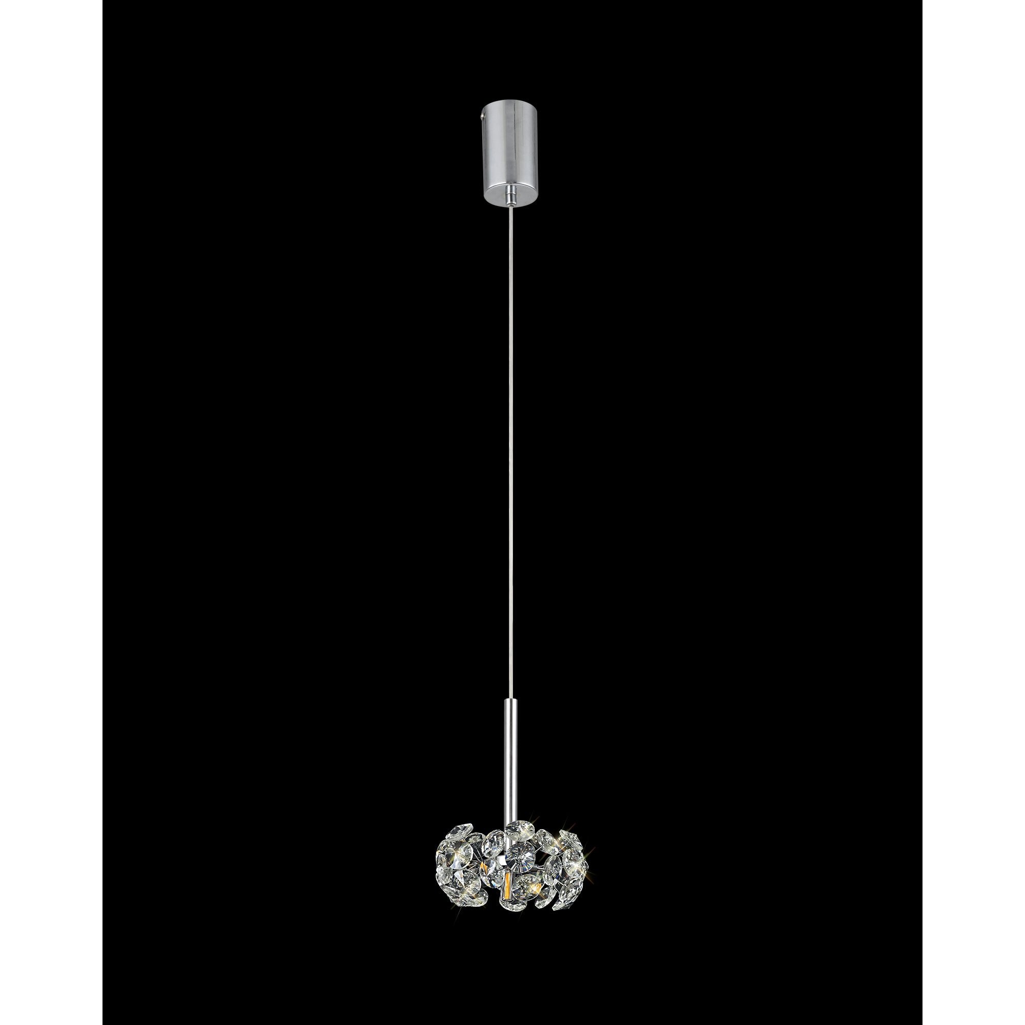 NLK04909 Paris 1 Light Pendant Polished Chrome Crystal