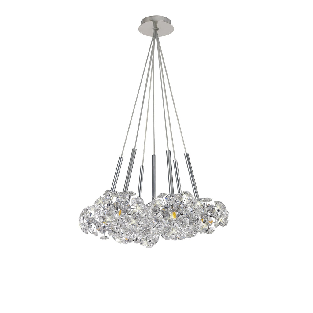 NLK04919 Paris 7 Light Cluster Pendant Polished Chrome Crystal