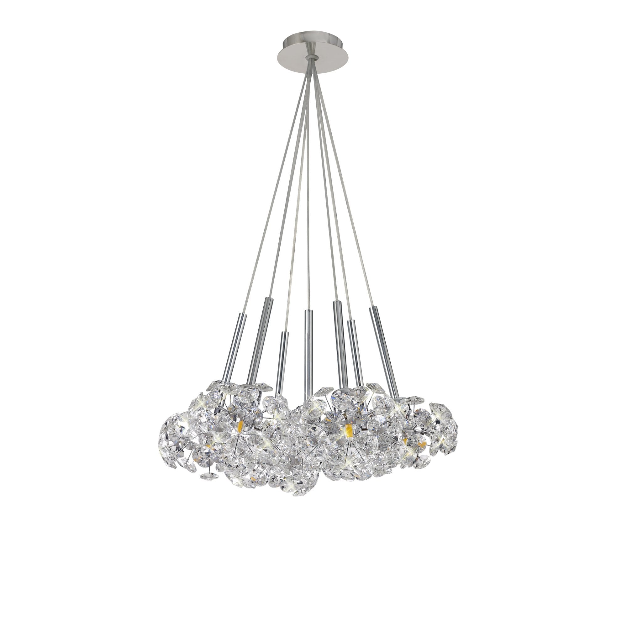 NLK04919 Paris 7 Light Cluster Pendant Polished Chrome Crystal