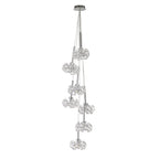 NLK04919 Paris 7 Light Cluster Pendant Polished Chrome Crystal