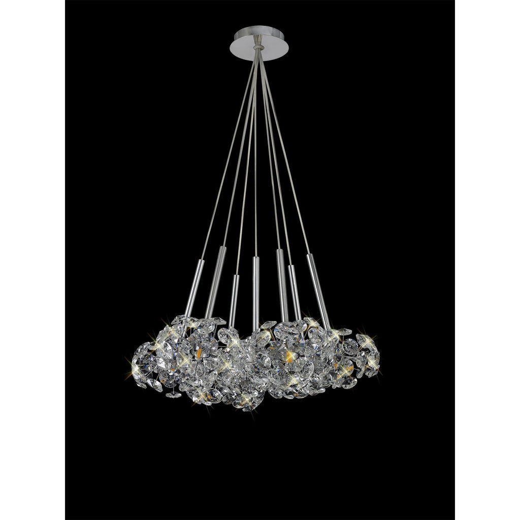 NLK04919 Paris 7 Light Cluster Pendant Polished Chrome Crystal