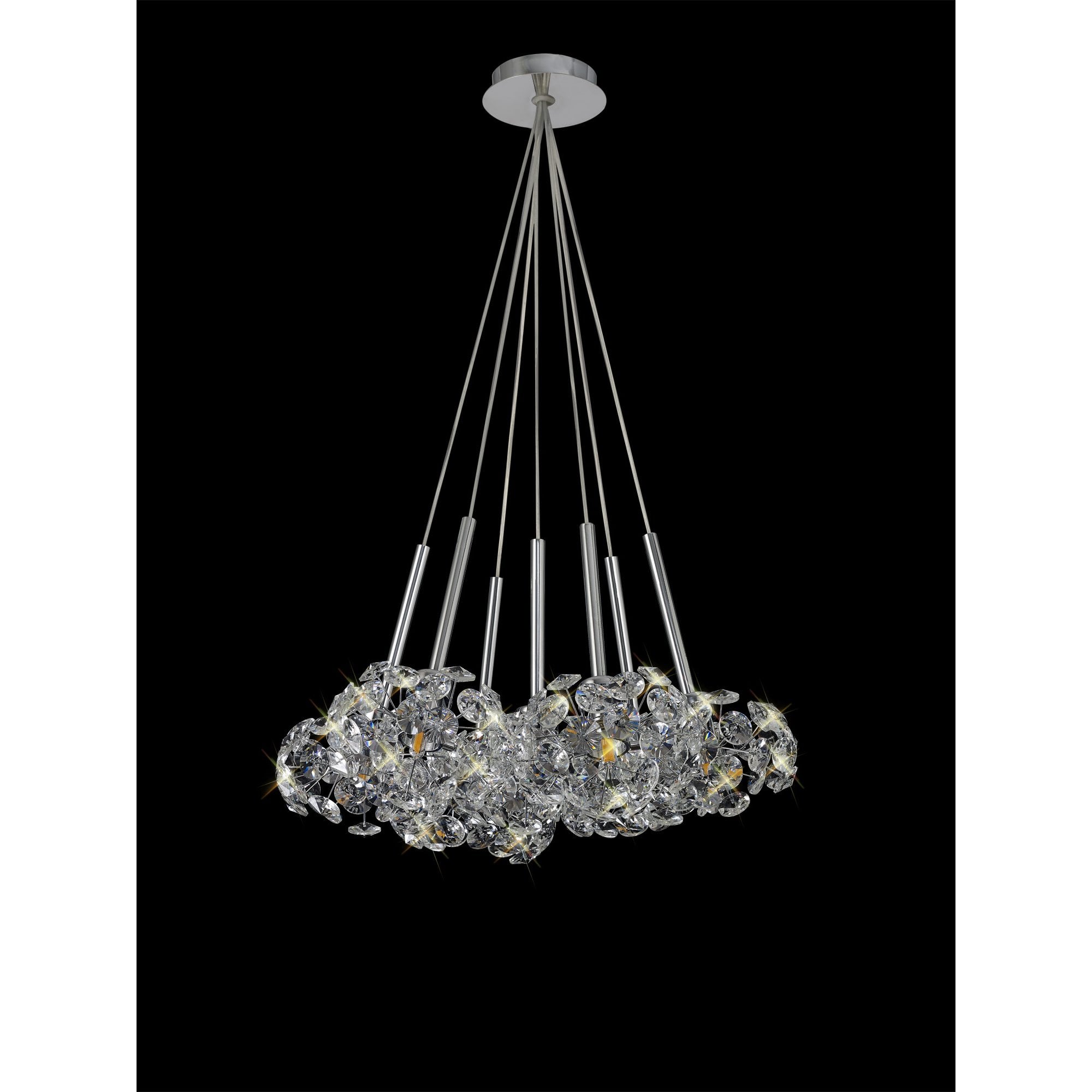 NLK04919 Paris 7 Light Cluster Pendant Polished Chrome Crystal