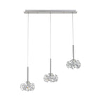 NLK04929 Paris 3 Light Linear Pendant Polished Chrome Crystal