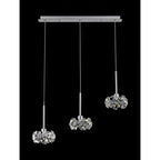 NLK04929 Paris 3 Light Linear Pendant Polished Chrome Crystal