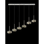 NLK04939 Paris 6 Light Linear Pendant Polished Chrome Crystal